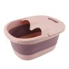 Compact PP Silicone Foot Bath Basin, Therapeutic Foot-Soaking Tub for Enhanced Well-Being (Red) view 1