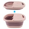 Compact PP Silicone Foot Bath Basin, Therapeutic Foot-Soaking Tub for Enhanced Well-Being (Red) view 3