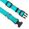 LZGOPE Reflective Dog Collar, Adjustable Neoprene Padded Nylon for Medium Dogs, Cyan, L view 3