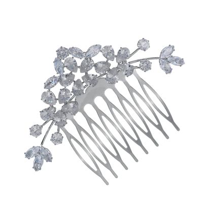 Baluue 2-Piece Rhinestone Hair Clips for Brides, Elegant Wedding Accessory with Waterfall-Shaped Cubic Zirconia Design