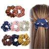 LAKJUOZ 8-Pack Scrunchies for Women, Premium Velvet and Satin Hair Ties, Solid-Color Thick Elastic Ponytail Holders view 1