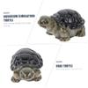 Artificial Resin Turtle Aquarium Decorations, 10-Pack, Black view 4