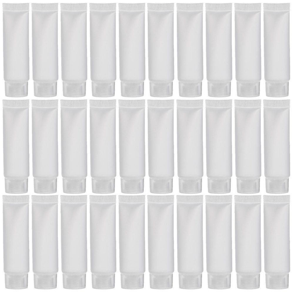 PLAFOPE 50-Pack 10 mL Travel Containers, White PVC/PP Lotion Tubes, Leakproof and Portable for Business Trips and Outdoor Activities