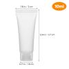 PLAFOPE 50-Pack 10 mL Travel Containers, White PVC/PP Lotion Tubes, Leakproof and Portable for Business Trips and Outdoor Activities view 2