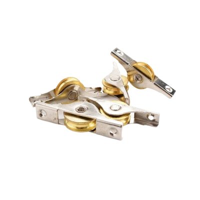 UNPGATUB 2-Piece Sliding Door Roller Cabinet Copper Caster Wheel Pulley for Wardrobes, Windows, and Furniture Hardware