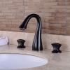 Two-Handle Widespread Bathroom Sink Faucet, Swanneck, 3-Hole, Hot and Cold Water view 2