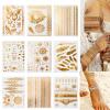 9-Piece Gold Flash Tattoos, Metallic Festival Accessories view 1