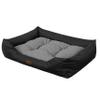 DOGGY Dog Bed, Linen-Look Cushion, Raised Sides, Easy-Clean, XXL, 125 x 98 cm, Graphite view 2