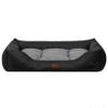 DOGGY Dog Bed, Linen-Look Cushion, Raised Sides, Easy-Clean, XXL, 125 x 98 cm, Graphite view 3