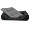 DOGGY Dog Bed, Linen-Look Cushion, Raised Sides, Easy-Clean, XXL, 125 x 98 cm, Graphite view 4