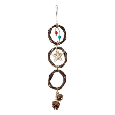 Natural Bird Toy - Parrot Ring Swing