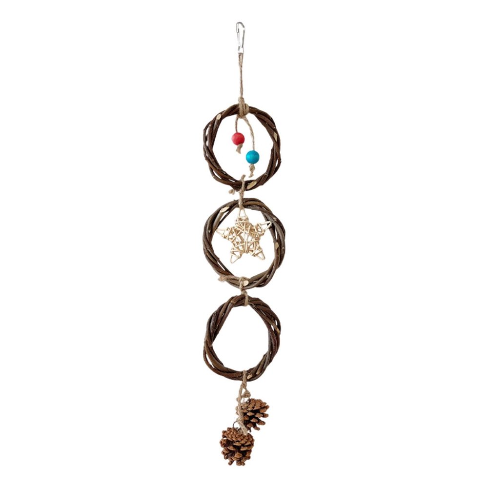 Natural Bird Toy - Parrot Ring Swing
