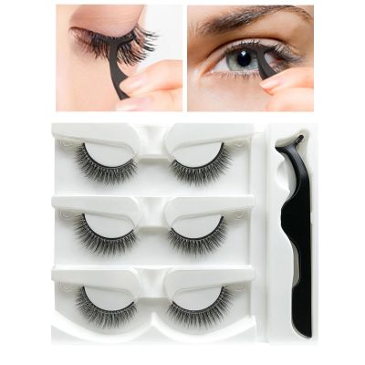 Self-Adhesive Eyelashes, No Glue, 3 Pairs