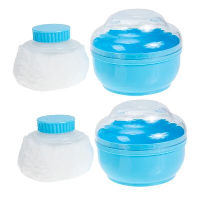 Beatifufu 2-Pack Powder Puff Cases with Storage Boxes