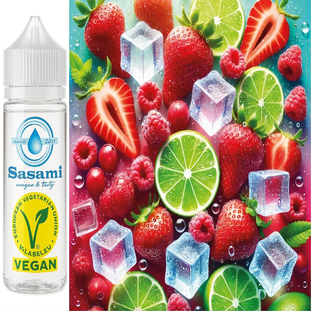 MintBerry Bliss - Strawberry-Raspberry-Lime Ice Flavor Concentrate - Vegan - Sasami - 10 ml