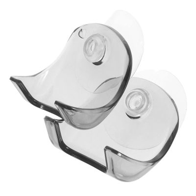 HONMEET Universal Razor Holder, 2-Piece Plastic Bathroom Organizer with Suction Cups