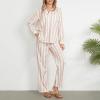 Felcia Women's 2-Piece Lounge Set, Loose Graphic Print, Long-Sleeve Button-Down Shirt and Wide-Leg Pants, O-Pink, XL view 2