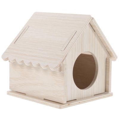 CIYODO Wooden House for Small Pets, Chinchilla Hideout and Hamster Platform
