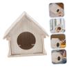 CIYODO Wooden House for Small Pets, Chinchilla Hideout and Hamster Platform view 3