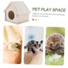 CIYODO Wooden House for Small Pets, Chinchilla Hideout and Hamster Platform view 4