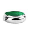 Mini Pill Case with Green Sequins, Round, 3 Compartments view 4