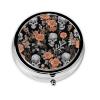 Round Mini Pill Box with Colorful Skull Design, 3 Compartments view 2
