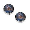 Galaxy Space Printed Mini Pill Case, Round, 3 Compartments view 1