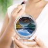 YHEGBFD Mini Travel Makeup Mirror, Glacier National Park Print, Folding Double-Sided Hand Mirror view 4