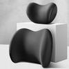 JGGQSY Ergonomic Headrest and Lumbar Cushion for Car Seats, Compatible with Ford Mustang, Evos, Everest, Mustang Mach-E, Grand C-Max, Comfortable Breathable Memory Foam, A/Black view 2