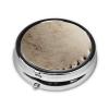 Mini Round Pill Case with Baseball Print, 3 Compartments view 3