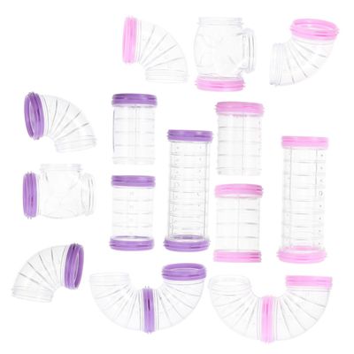 16-Piece DIY Plastic Hamster Tunnel Set for Cages