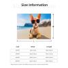ASEELO 203 x 152 cm Chihuahua Dog Fleece Blanket, Sofa Throw for Bed and Couch, Travel, 240 g/m view 2