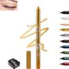 Gold Glitter Gel Eyeliner Pencil, Waterproof and Smudge-Proof view 1