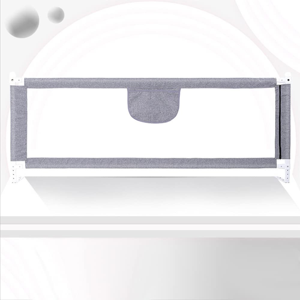 Willonin Bed Rail, Adjustable Fall Protection, 70–105 cm, Gray, 195 cm