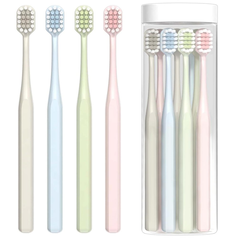 GHKLNY Toothbrushes, Medium, 8 Count