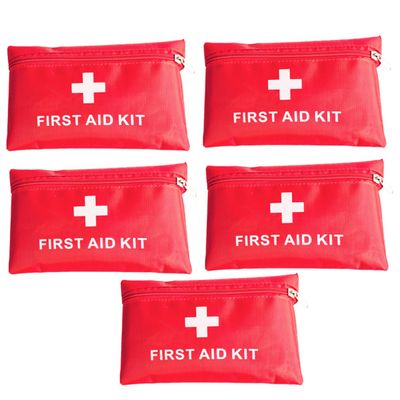 Oxford Fabric First Aid Bags, Red, 5-Pack