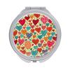 NHYDSPQ Makeup Mirror, Colorful Handheld Mirror with Heart Pattern, Compact Travel Cosmetic Mirror view 1