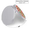 NHYDSPQ Makeup Mirror, Colorful Handheld Mirror with Heart Pattern, Compact Travel Cosmetic Mirror view 2