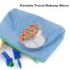NHYDSPQ Makeup Mirror, Colorful Handheld Mirror with Heart Pattern, Compact Travel Cosmetic Mirror view 3