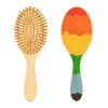 Wooden Hair Brush, Rainbow Line, Paddle Brush for Fine Hair view 2
