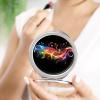 NHYDSPQ Makeup Mirror, Rainbow Musical Notes Print, Compact Travel Hand Mirror view 4