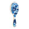 Blue Camouflage Wooden Hair Brush view 1