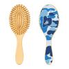Blue Camouflage Wooden Hair Brush view 2