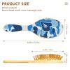 Blue Camouflage Wooden Hair Brush view 3