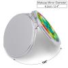 NHYDSPQ Compact Travel Makeup Mirror with Rainbow Circle Clover Print view 2