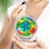 NHYDSPQ Compact Travel Makeup Mirror with Rainbow Circle Clover Print view 4