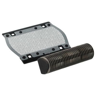 vhbw 1x Cutter Block, 1x Shaving Foil Compatible with Braun P90 Shaver – Black/Silver Combo Pack