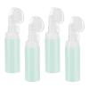 QUARKZMAN 4-Pack Empty Foaming Soap Dispensers, 60 ml Facial Cleanser Bottles with Brushes, Green view 1