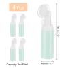 QUARKZMAN 4-Pack Empty Foaming Soap Dispensers, 60 ml Facial Cleanser Bottles with Brushes, Green view 2