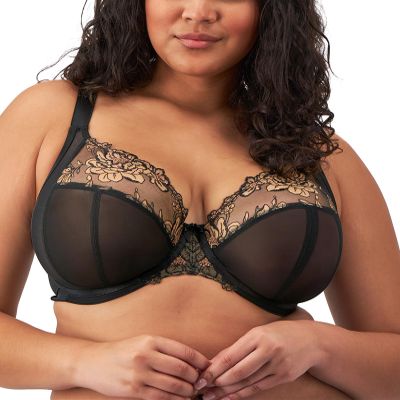 Elomi Women's Teagan Underwire Bra, Black/Almond, 70L